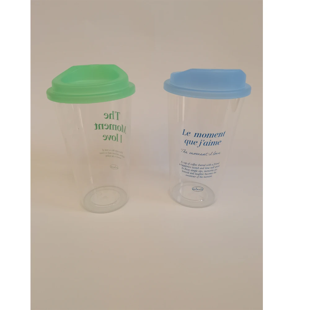 Single Wall Cup with Lid Coffee Straw Mouth