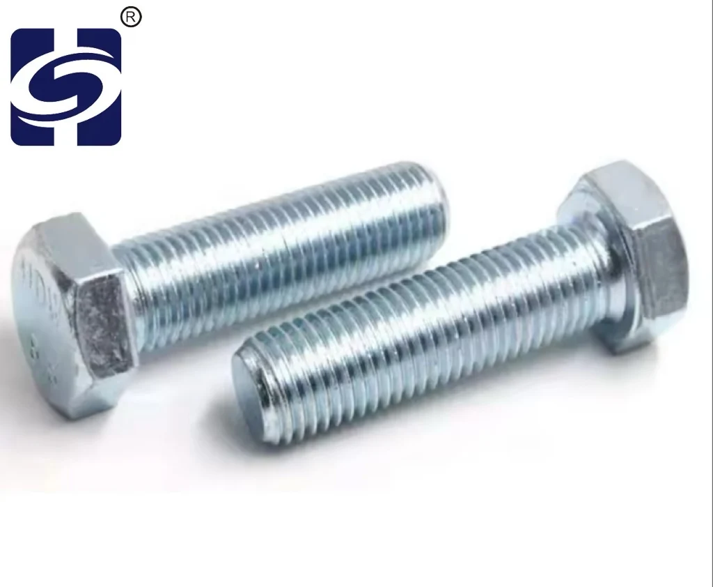 Galvanized Steel Hexagon Head Bolt Grade 8.8 GB5783 M8 14mm Blue Zinc Plated Carbon Steel Full Thread Hex Head Bolt