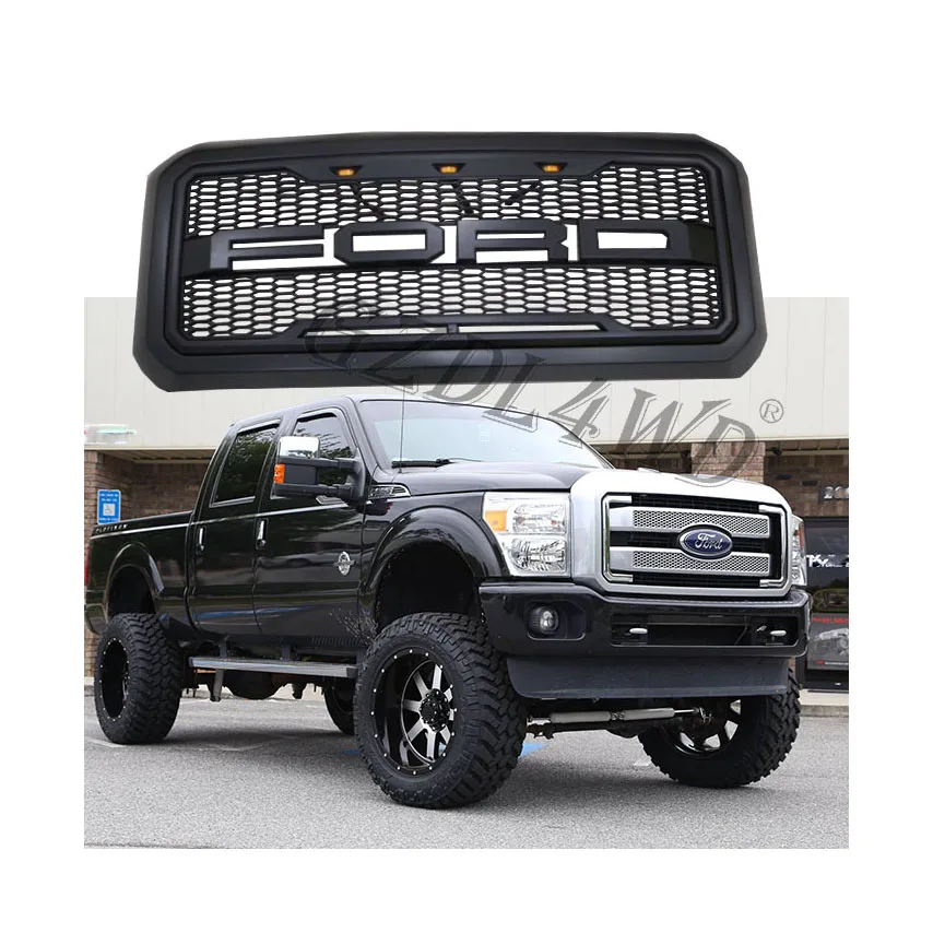 GZDL4WD Car parts OEM Car Front Grille With Lights Fit For 2011 2016 Super Duty F-250 F-350