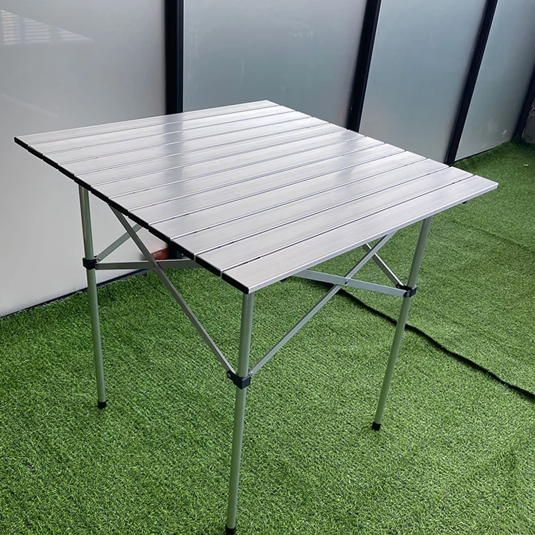High quality outdoor white adjustable portable picnic camping folding aluminum table