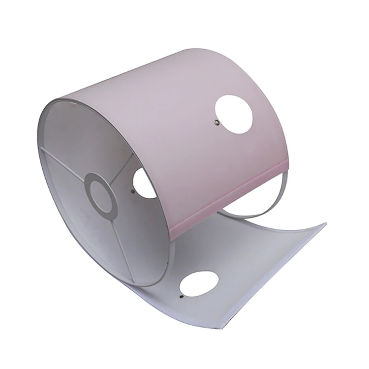 Rolled Edge Pink Modern Hot Sale Drum E27 Hanging Decorative Diy Lampshade Kit