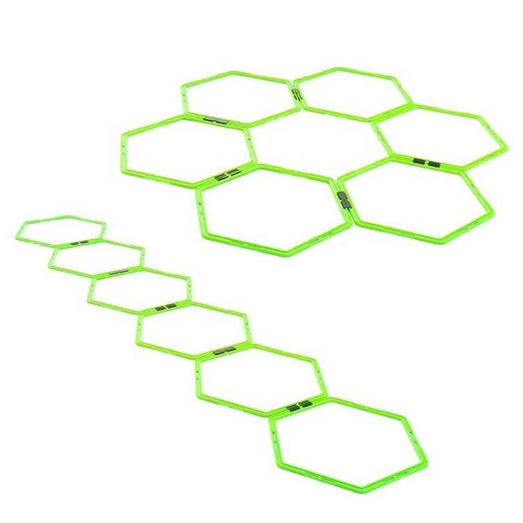 Hexagonal Agility Ladder Speed Rings Training Ladder Hurdles for for Agility Footwork Training & Vertical Jump Workouts