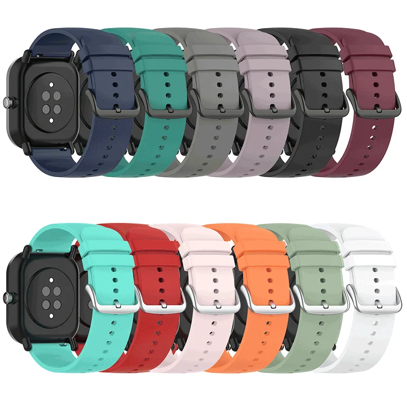 Ремешок силиконовый для Amazfit Bip 3 Pro GTS4 Mini GTS 2, сменный Браслет для наручных часов, 20 мм