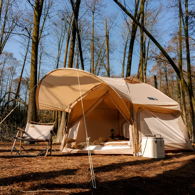Wholesale Polyester Inflatable Glamping Tent Camping auto Tent Camping Tents 5-8 Persons Waterproof Outdoor Big Size