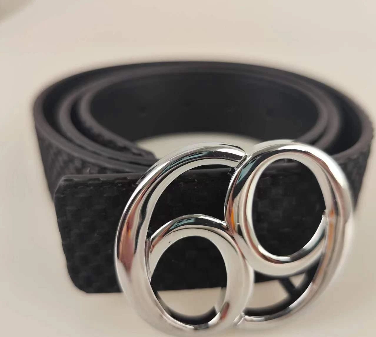 Designer 69-Number G Cow Hide Leather Cowboy Belt with Alloy Buckle Youth Trend Fashion Jeans Accessory