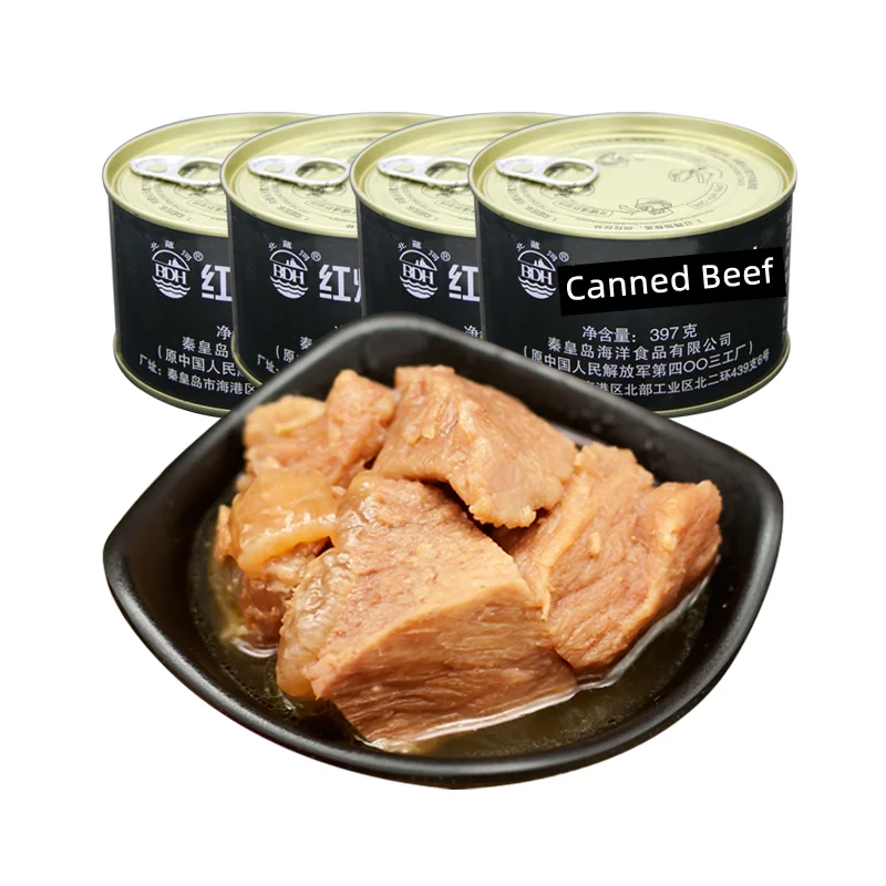 emergency ration Canned Beaf Meat Canned 340g Stewed Beef food rations