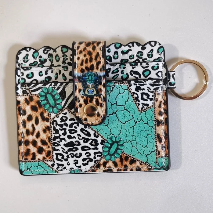 New Arrival Personalized Wristlet Bracelet Keychain Wristlet Custom Leather Wallet