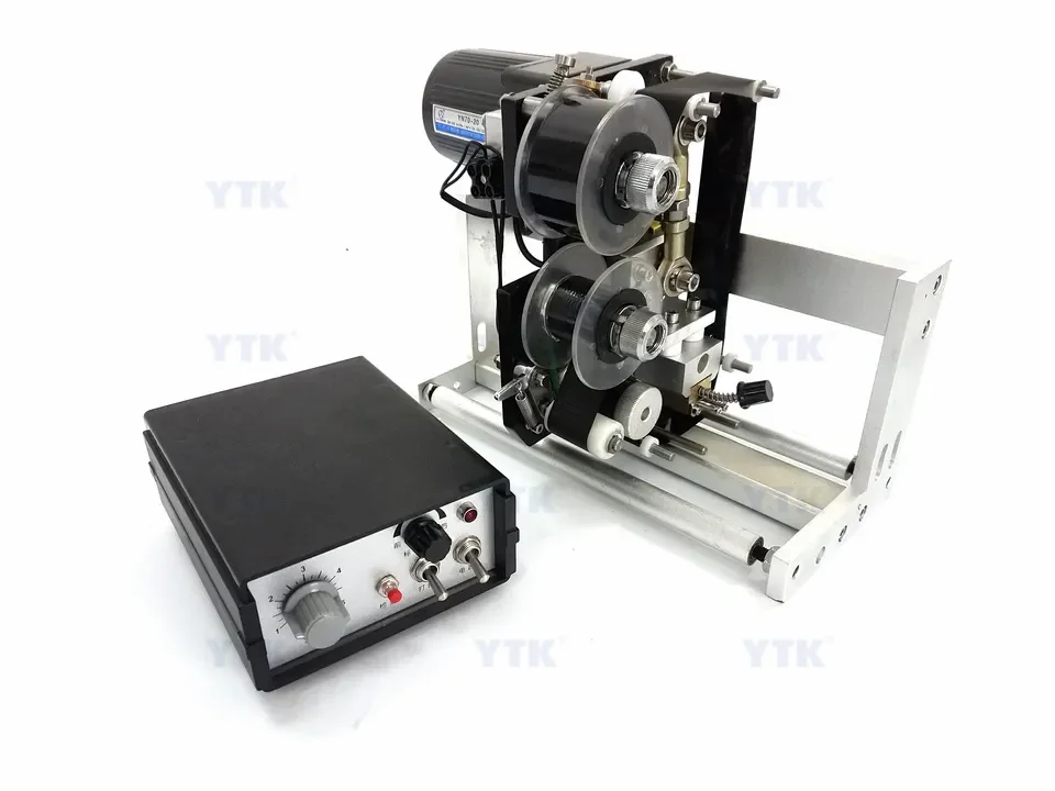 Automatic Expiry Date Batch Number Coding Machine Ribbon Printing Machine Printer Coder For Labels Plastic Bags Boxes Bottles