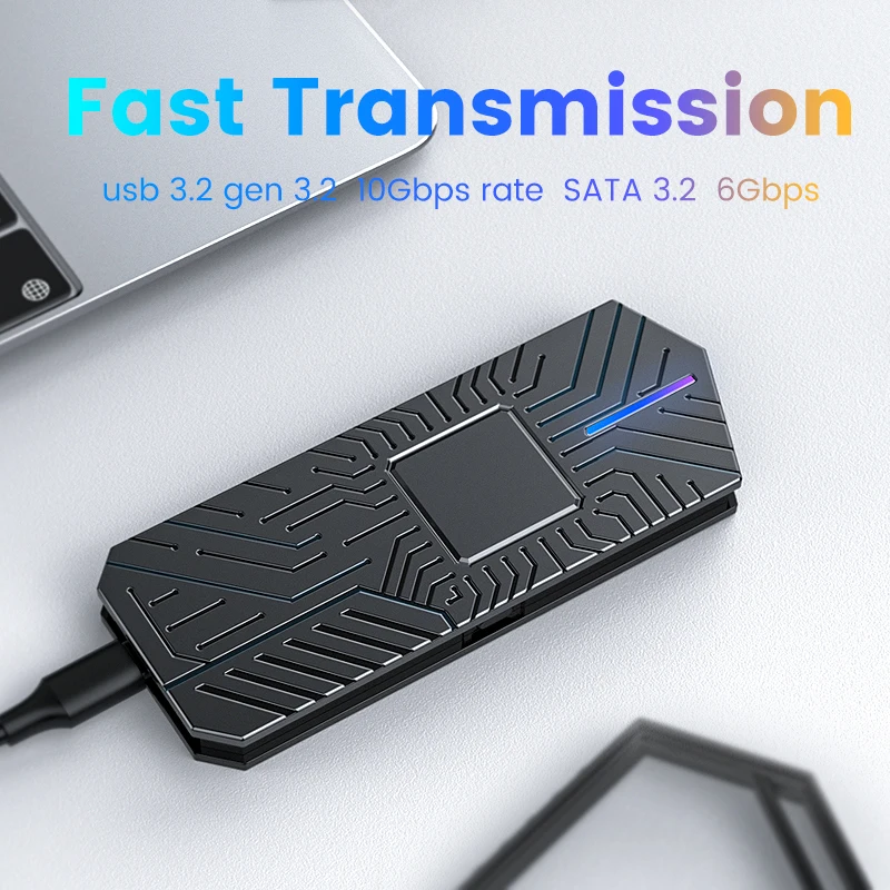 M.2 nvme sata  Enclosure USB to Game Port Converter high speed transfer 10Gpbs support capacity 4TB
