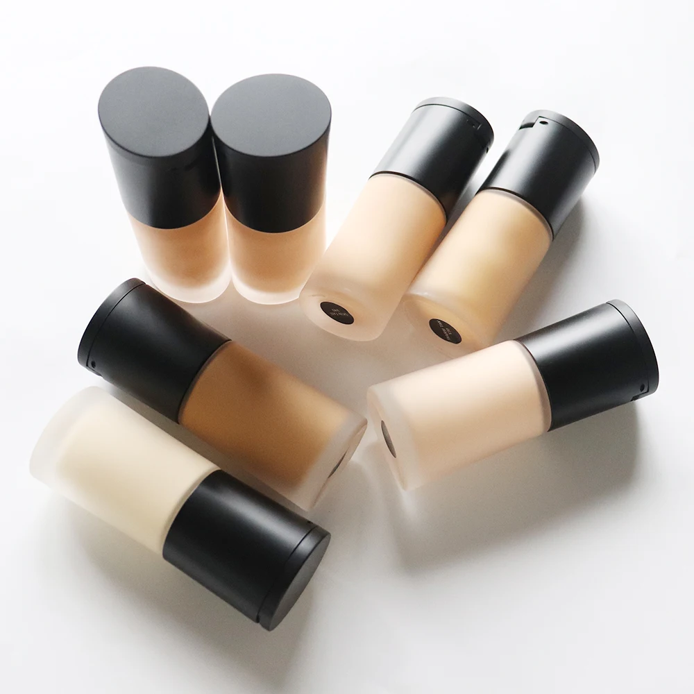 14 colors custom logo Vegan Make Up Foundation High Quality for Dark Skin Full Coverage Cream Foundation