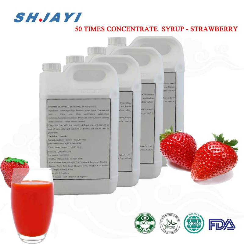  2021 New 50 Times shanghai jianyin Concentrate Strawberry Syrup For Fruit