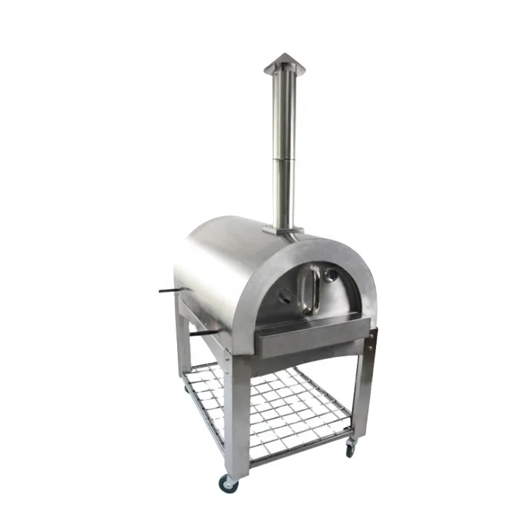 Portable wood fired brick pizza oven