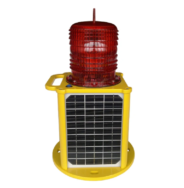 Medium Intensity Warning Lights Red Flash Skyscraper ICAO Solar Aviation Lamp Telecom Tower Chimney Obstruction