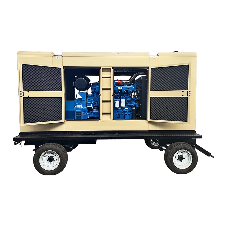 portable  Silent diesel generator  mobile trailer generators 30kw  40kw