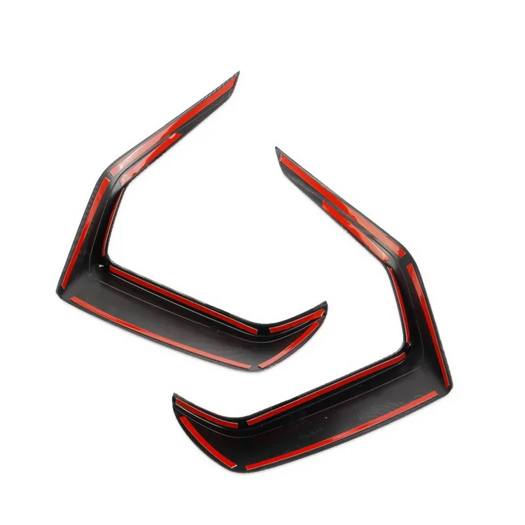 Carbon fiber style front bumper light lamp cover trim frame  for Ford Mustang 2024 decoration Accessories