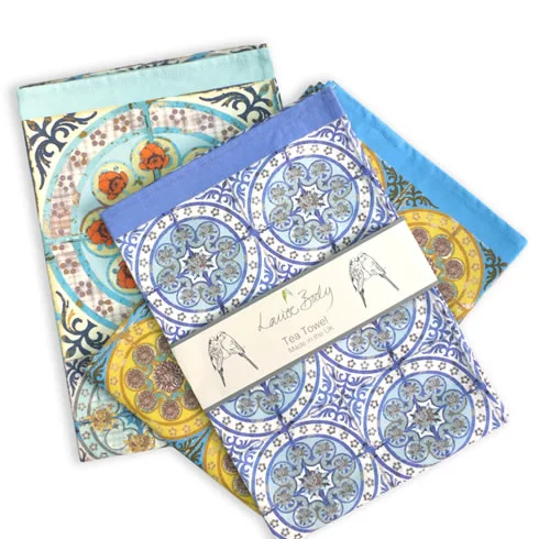 
Factory custom fashion design white towel printing cotton tea towels personalised 