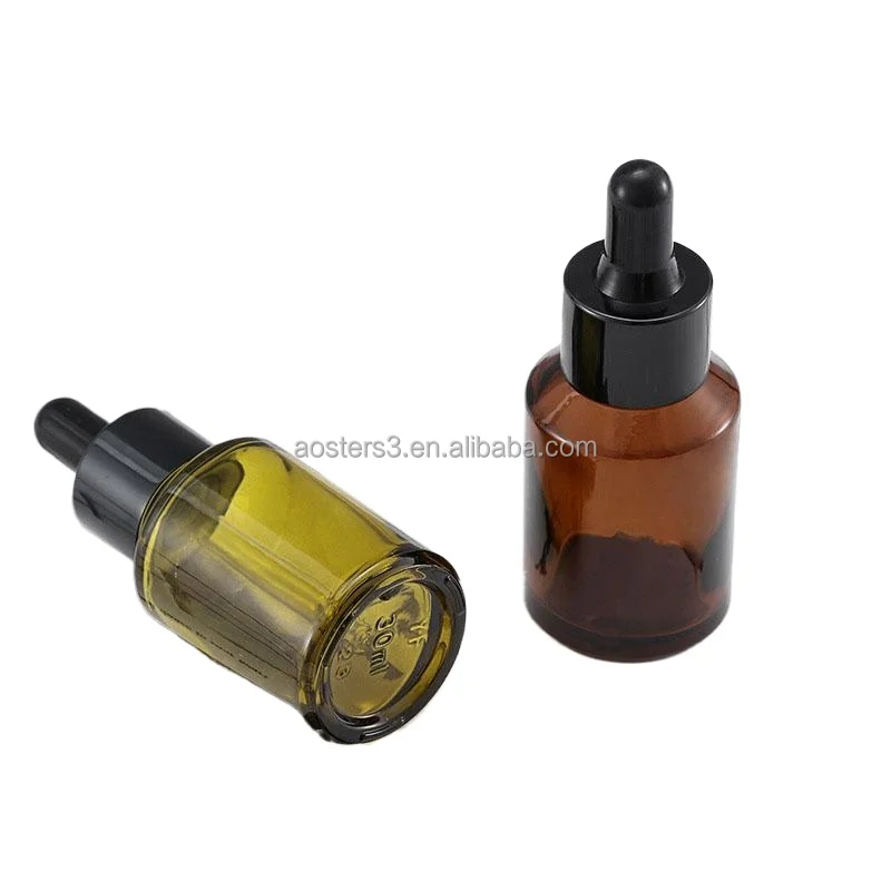Essential Oil Dropper Bottle Amber Glass Bottle with Dropper Lid 15ml 30ml 50ml