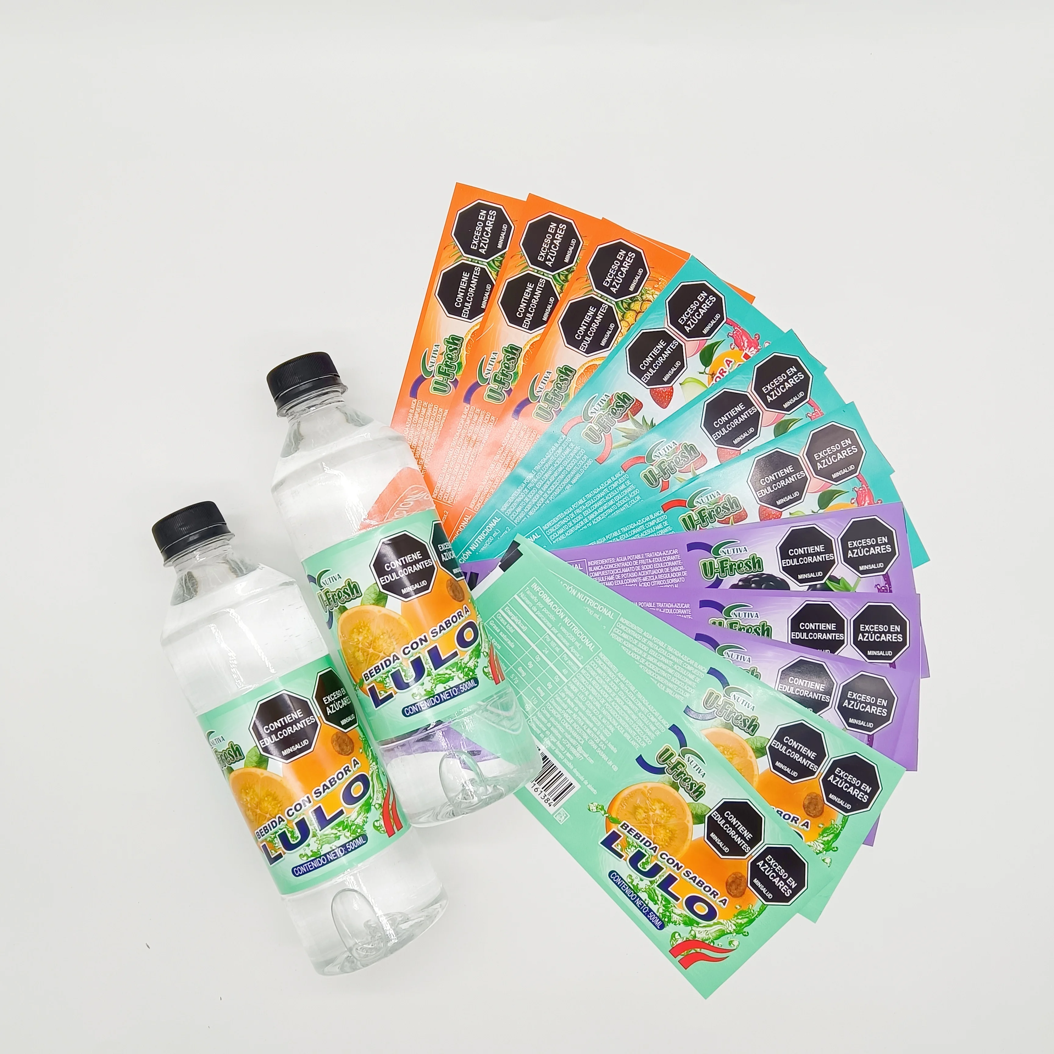 Food Grade Bopp Packaging Labels Roll Plastic Film Water Bottle  Label Wrap Around Label