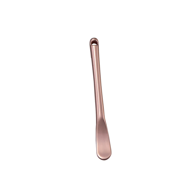In stock private label luxurious zinc alloy eye cream golden spoon mini cosmetics face spatula