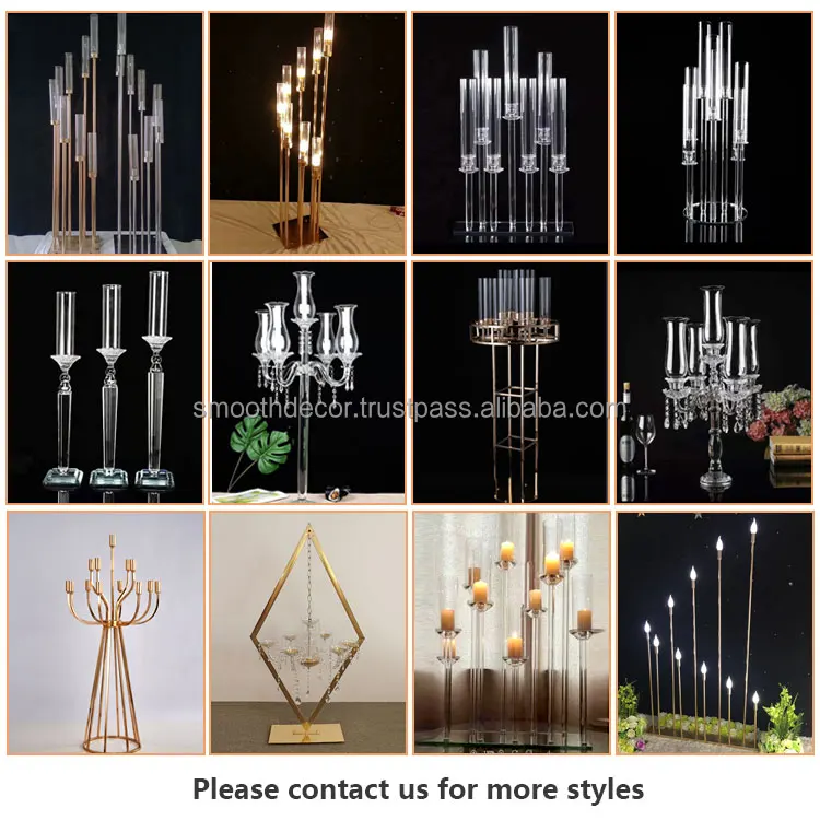 SMOOTH Wedding Props Luxury Led Iron Crystal Chandelier Wedding Decoration Lamp Chandelier Pendant Lights For Weddings