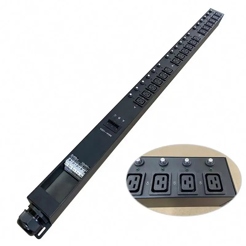 Удлинитель питания Oit lEC C19 PDU черный промышленный штекер удлинитель розетки для шкафа