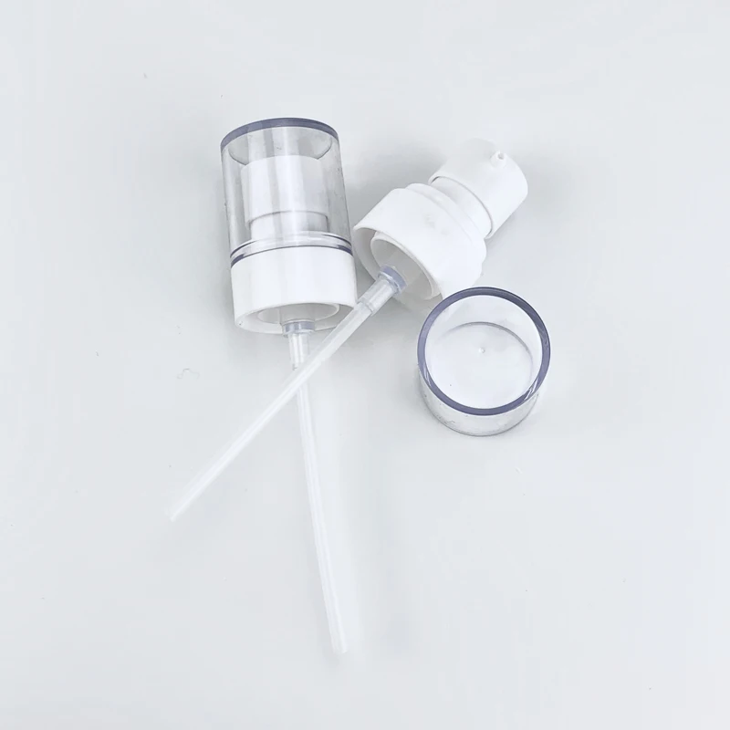 
factory stock low MOQ GP439 20/410 20mm Plastic white lotion liquid soap cream crimp pump nozzle bottle cap for cometic bottles 