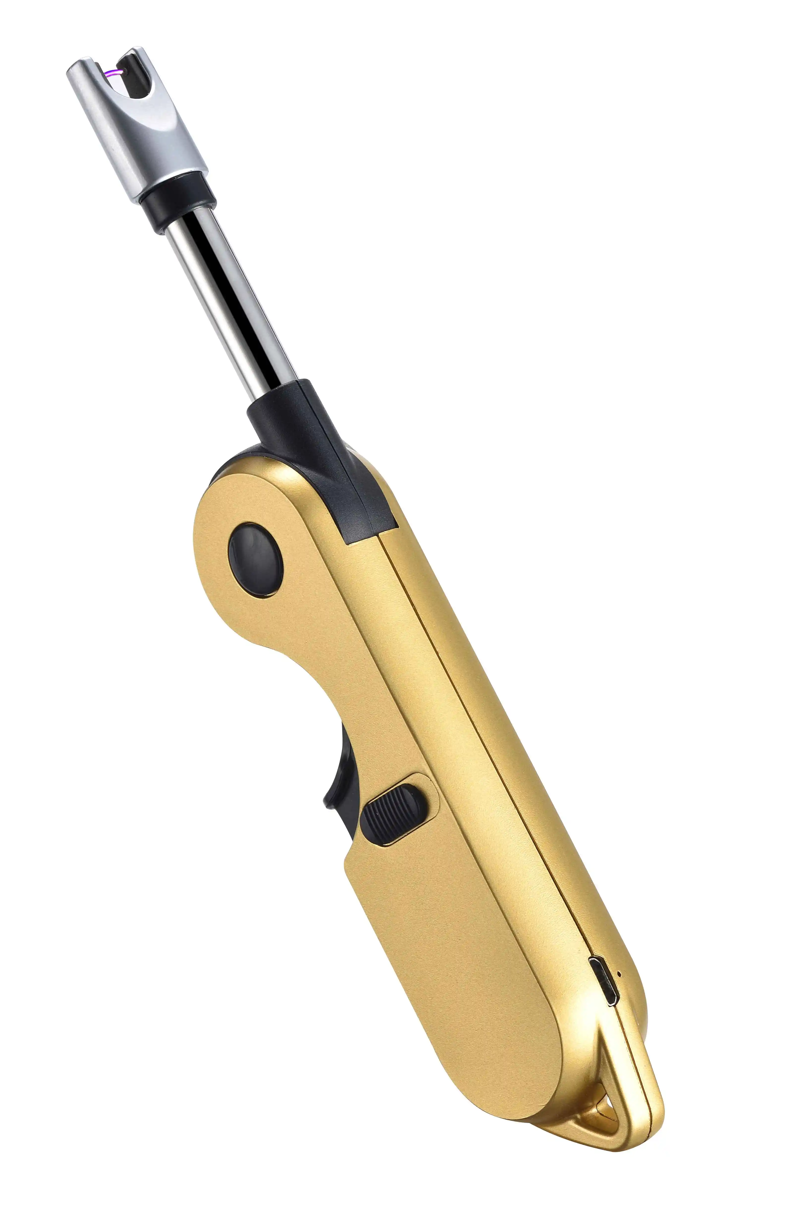 Arc Electric Plasma lighter flameless encendedor with folding for BBQ Carbon