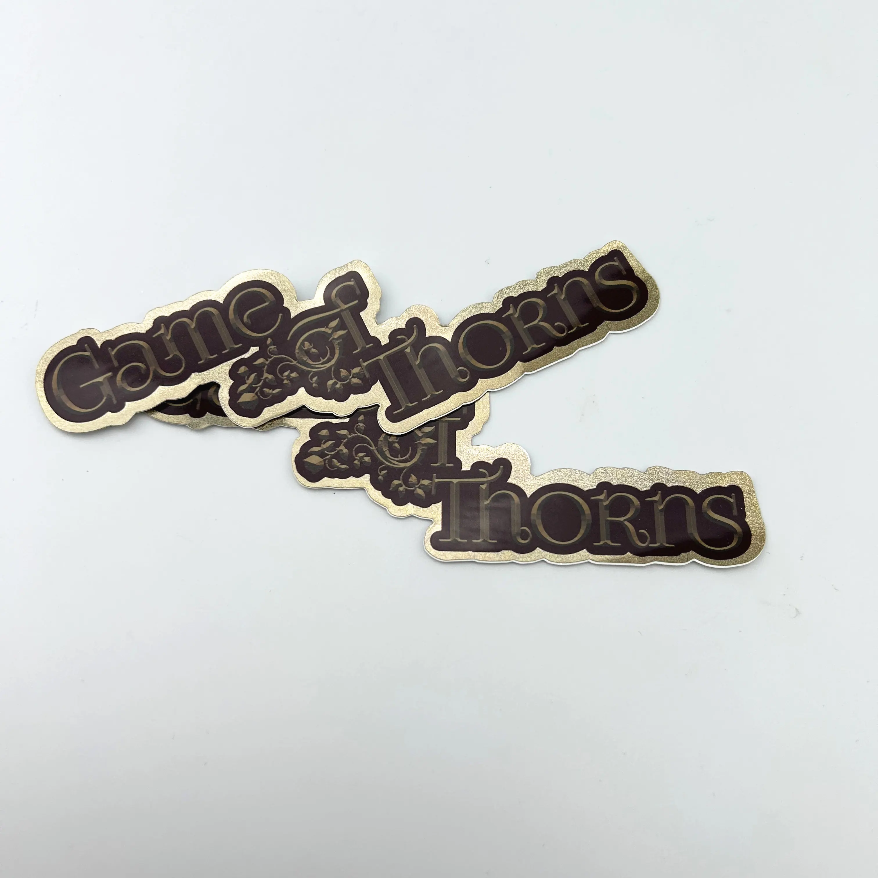 Self adhesive custom logo printing waterproof vinyl holographic die cut stickers for kids