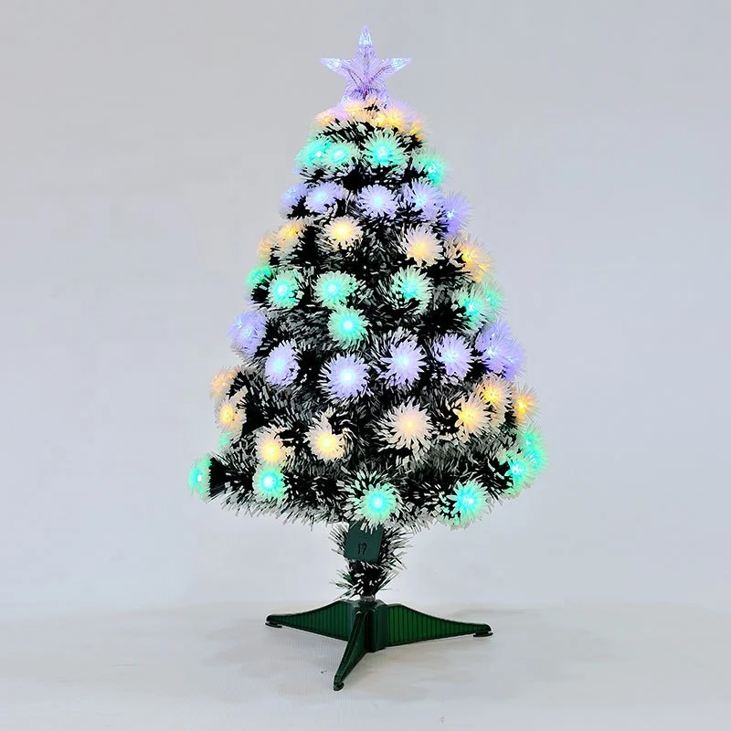 High quality party desk decorations 3ft fiber optic tree lamp small with flowers