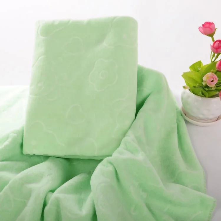 
Microfiber bear embossing quick-drying absorbent towel cartoon embossed beauty towel 