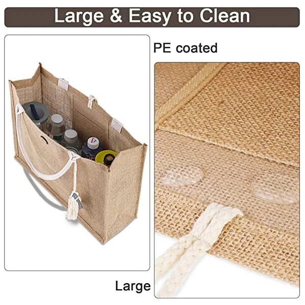 Promotional Eco Friendly Burlap Coloured Wholesale Plain Custom Printed Letter Design Large Natural Jute Bag