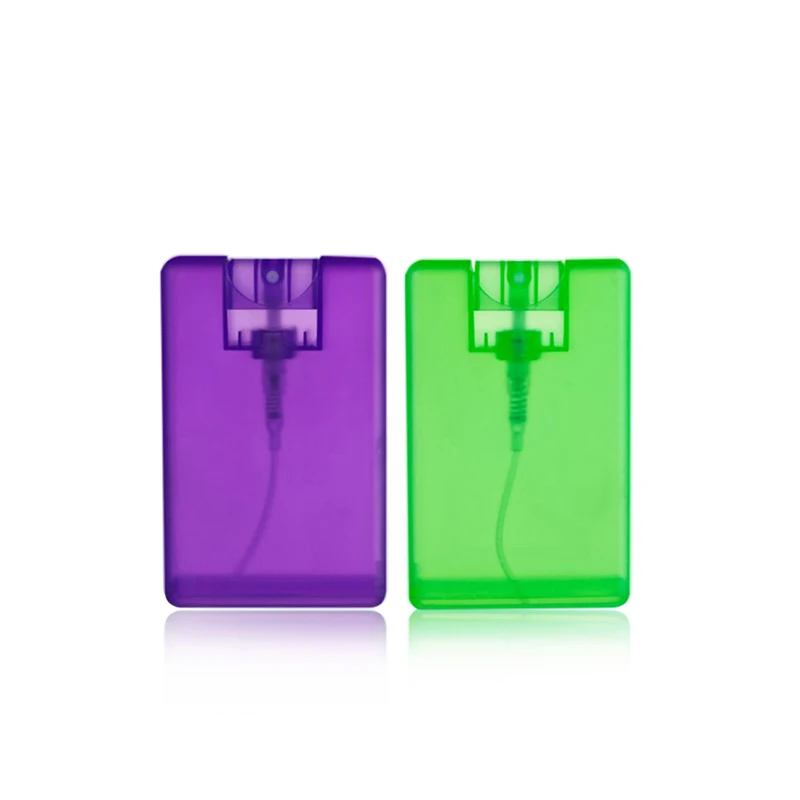 Hot Selling 20Ml Pocket Plastic Credit Card Spray Bottle Colorful Perfume Mist Spray Bottle