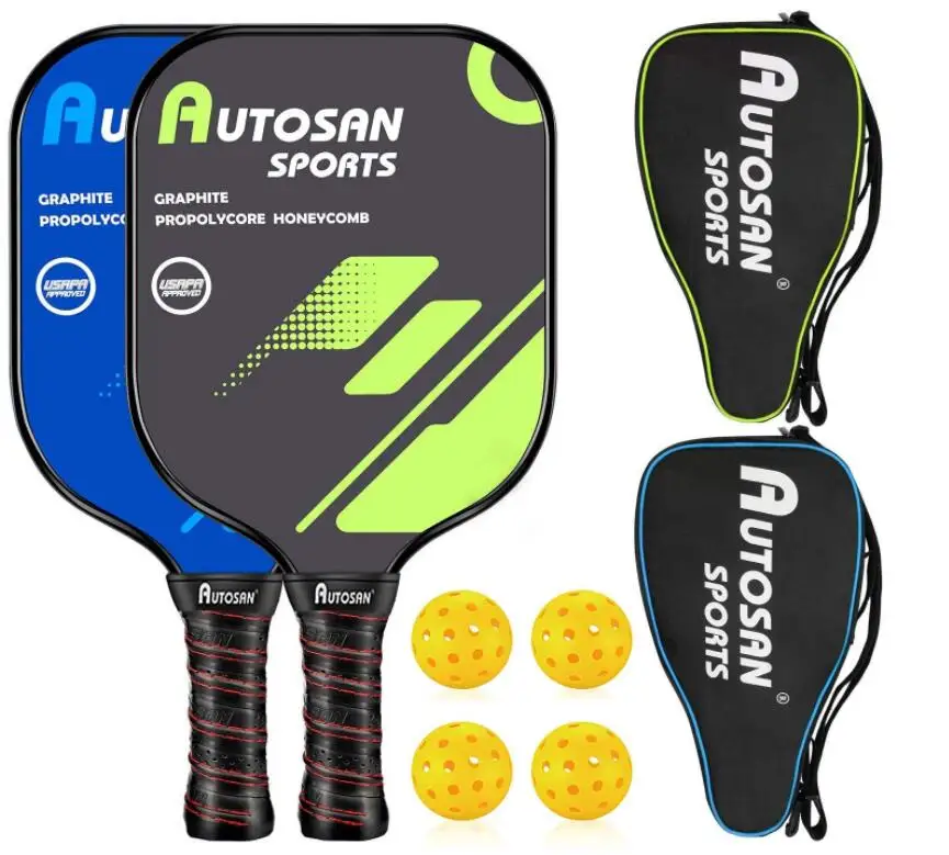 Top Glass /Carbon /Graphite and PP/ Aluminum / Polymer/Honeycomb  pickleball paddle
