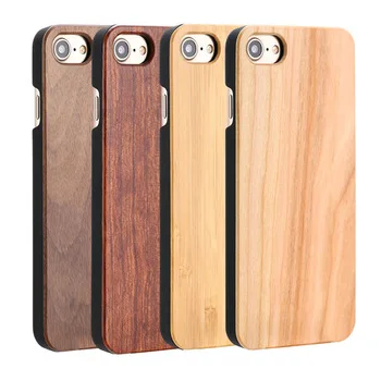blank cherry solid PC real wood cell phone case for apple iphone 6 7 8 plus x xs max xr custom engraving logo wood mobile case
