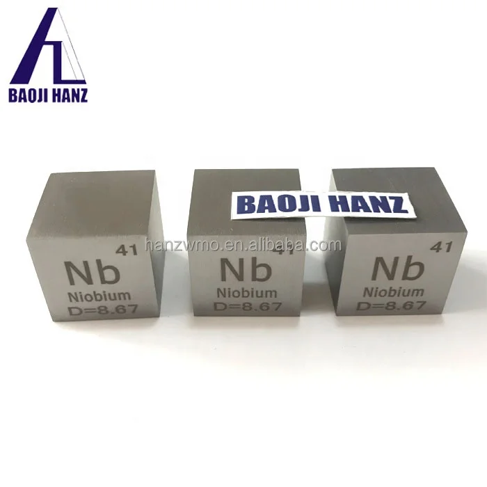 Buy high purity metal 10mm 25.4mm nb block niobium cube