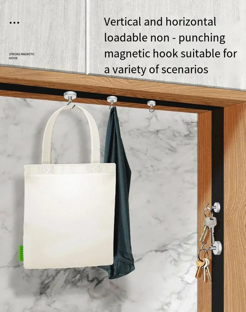 Strong Magnet Hook Convenient Household Perforation-Free Super Suction Detachable Neodymium Magnet Hook