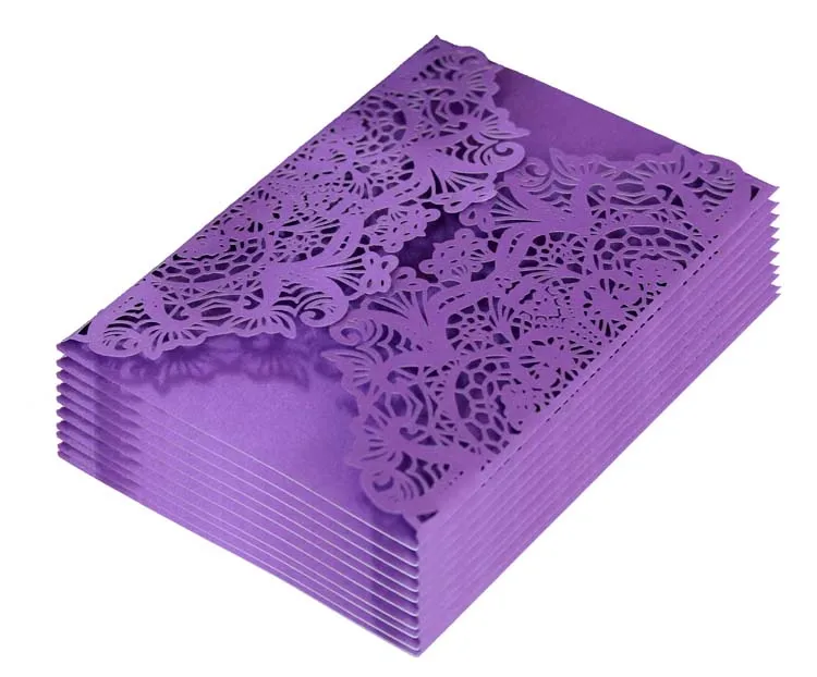 Holiday celebration European card laser cut hollowed out wedding invitation cards