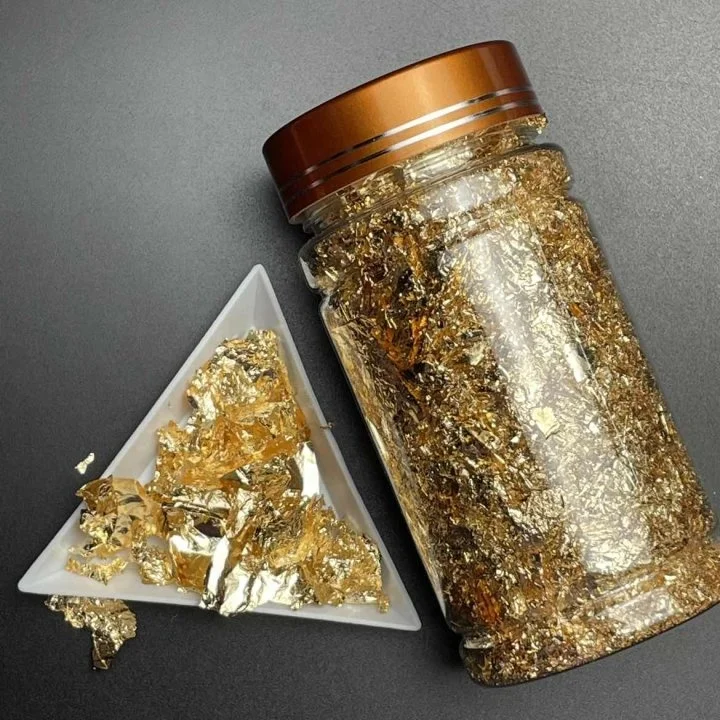 Gold Leaf Gold Silver Confetti DIY Nail Art Painting Material Decorating Party Supplies Bottle Packing Foil Paper Nail Foil