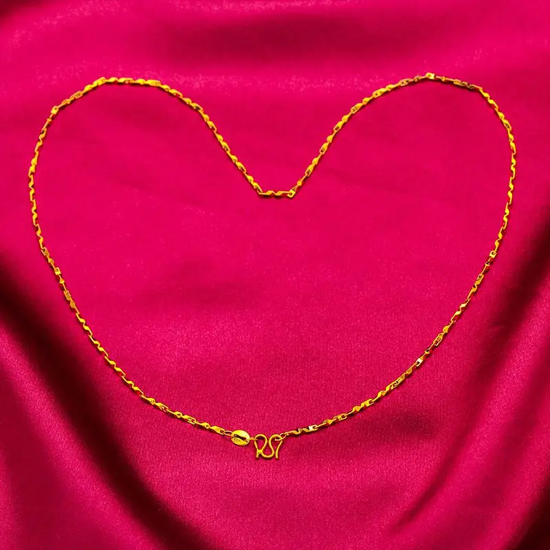 Gold-Plated Female Alluvial Gold Starry Necklace Slim Chain Brass Jewelry Wedding Live Gift Wholesale
