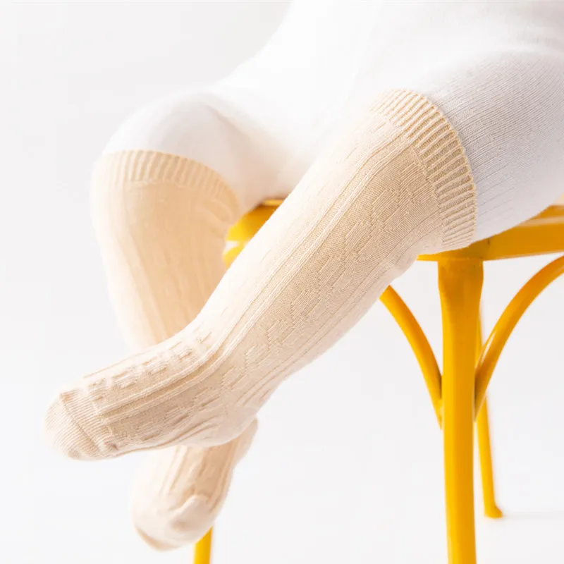 Милые разноцветные хлопковые носки с закрученным узором в рубчик до колен для мальчиков девочек малышей детей