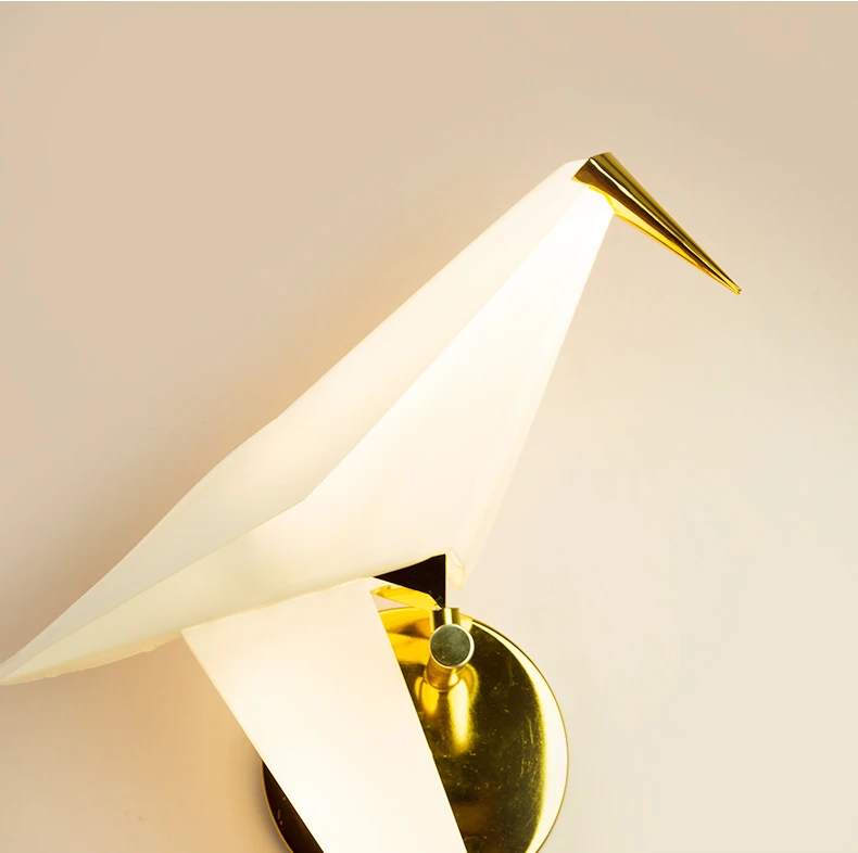 Modern corridor staircase bird bird thousand paper crane decoration led wall lamp