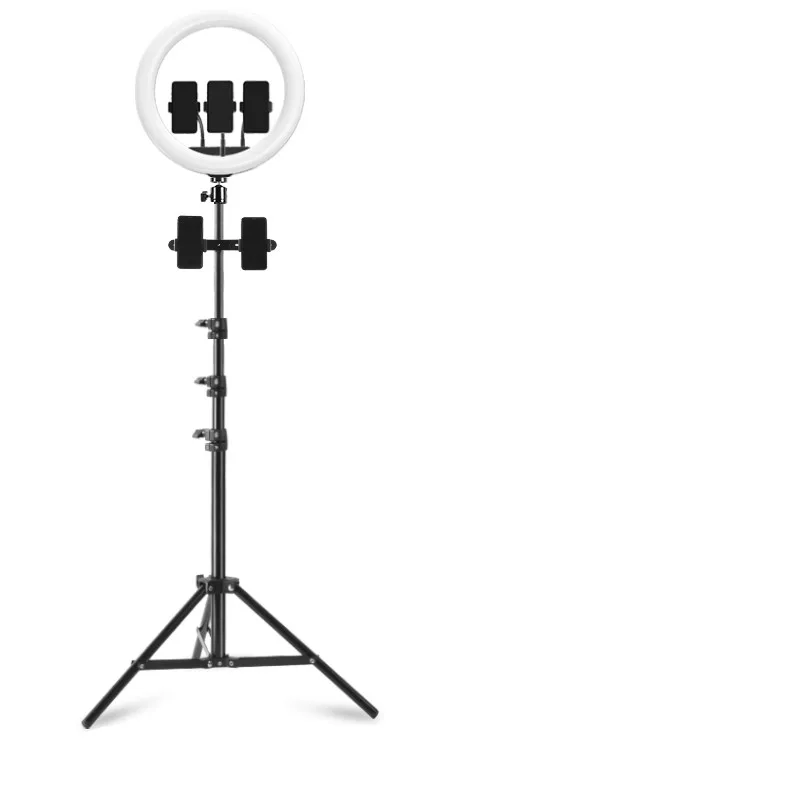 
Selfie Ring Light with Tripod Stand & Phone Holder for Makeup and YouTube Live Streaming 