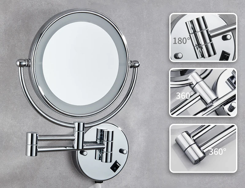 Led mirror smart 304 stainless steel mirrors black series 4 double sided lighted vanity mirrors for bathroom