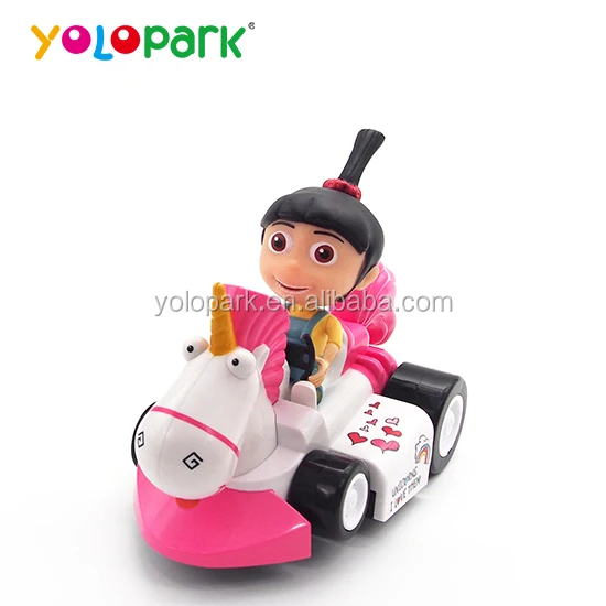 Agnes girl friction car music car toys for girl