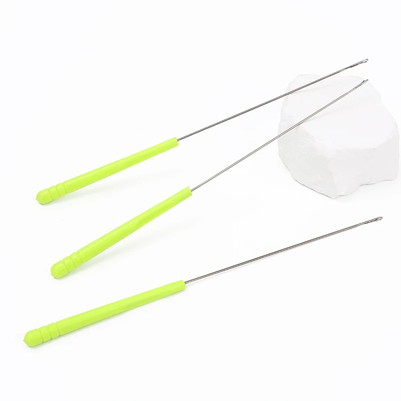 JP Plastic Yellow Handle Tongue Crochet Hook Diy Handwork Knitting Needles Tools Long Type Crochet Hook