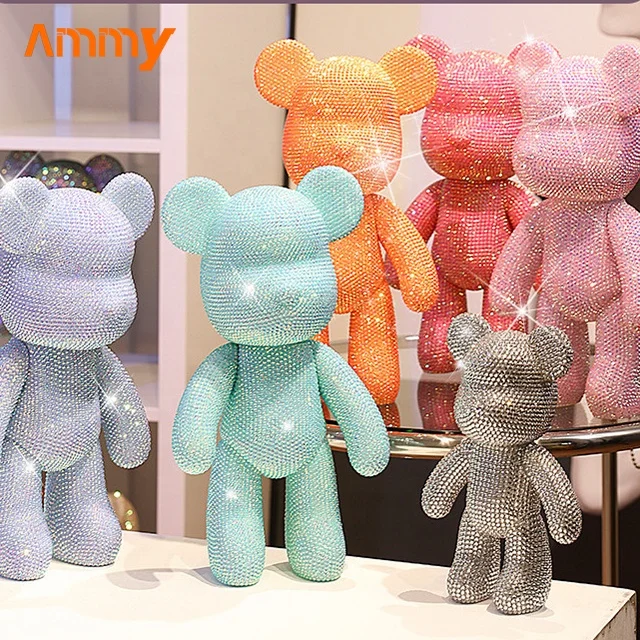 In stock! New Diamonds Bears  23cm/18cm/51cm/35cm/75cm Violent Bear Creative Fashionable And Cute Teddy Bear Doll