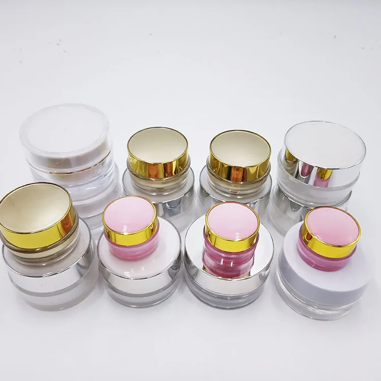  Manufacturer customize 10g 15g plastic jar cream lotion Custom cosmetic
