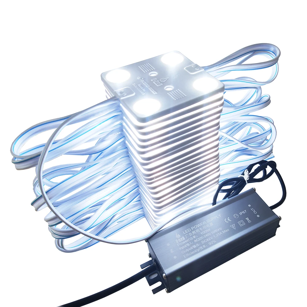 New design high power high lumen 4W 4led SMD 2835/3030 led modules 25pcs with power supply IP67