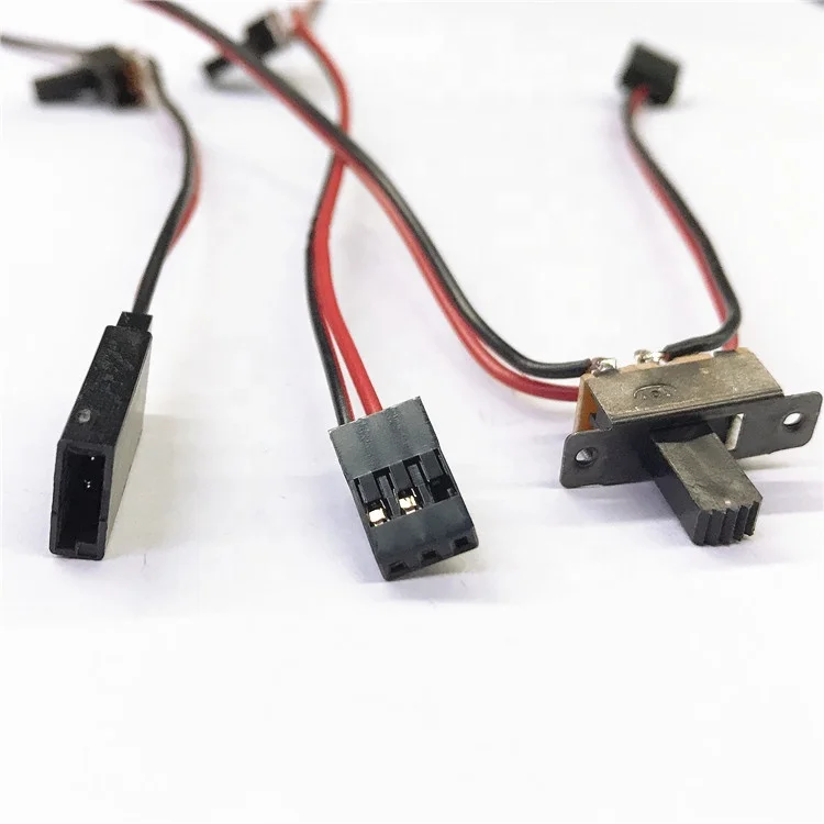 servo extensions wire cable leads for JR Futaba 3Pin Dupont connector to pull-out switch 2468 24 awg L=130/110mm