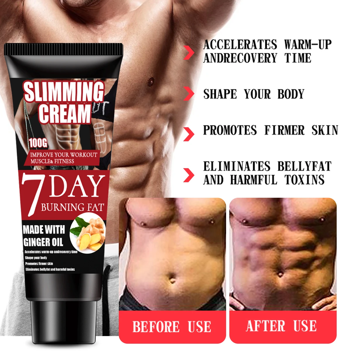 Private Label Hot Sale Liposuction Workout Enhancer Fat Burning Cream For Flat Tummy Bulk Cellulite